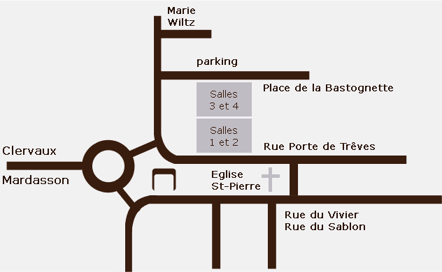 Plan d'accès aux salles